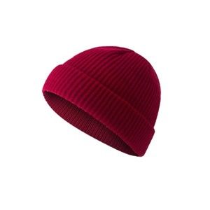 Ribbed Fisherman Beanie (Wine Red)